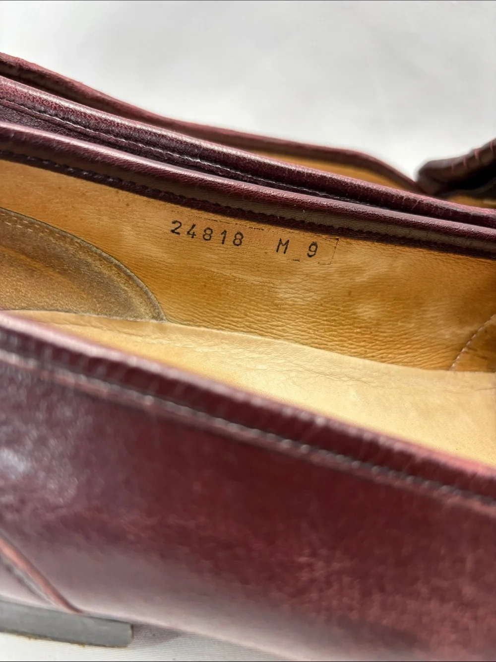 Bostonian Men's Sz9 Tassel Kiltie Loafers Wine Burgundy Vintage1980/Early90s#331
